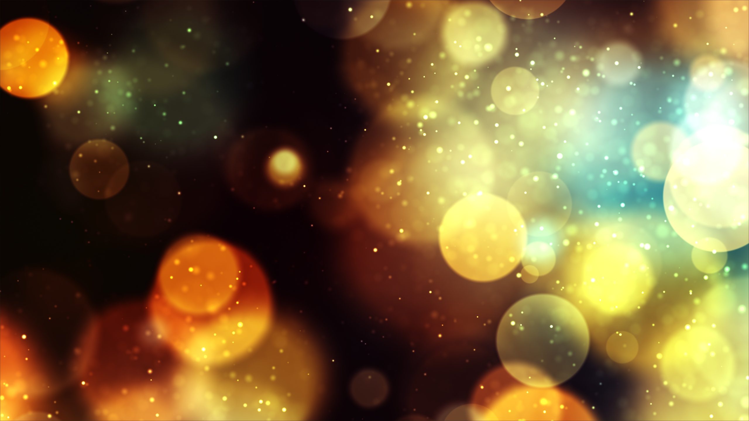 Yellow bokeh lights