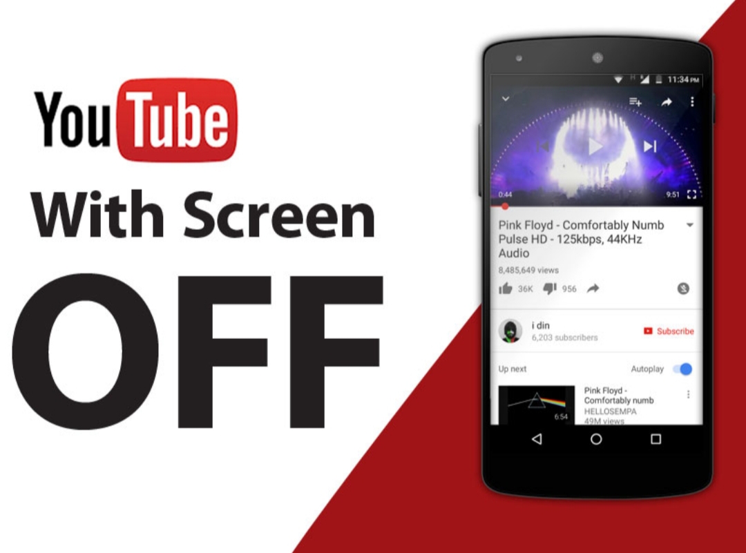 Listen to youtube online with screen off android